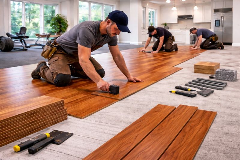Cherry Floor Installation in Little Elm, TX