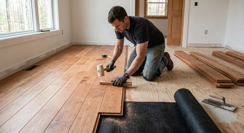 Cherry Floor Installation in Southlake, TX