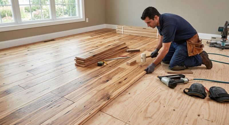 Hickory Floor Installation in Flower Mound, TX
