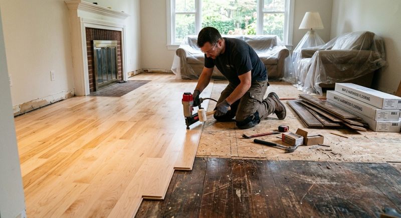 Maple Flooring Installation in Denton County, TX