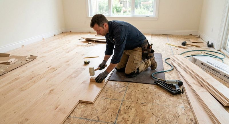 Maple Flooring Installation in Krum, TX