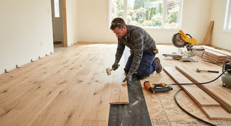 Oak Floor Installation in Collin County, TX