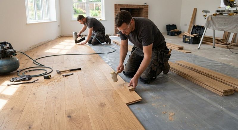 Oak Floor Installation in Collin County, TX