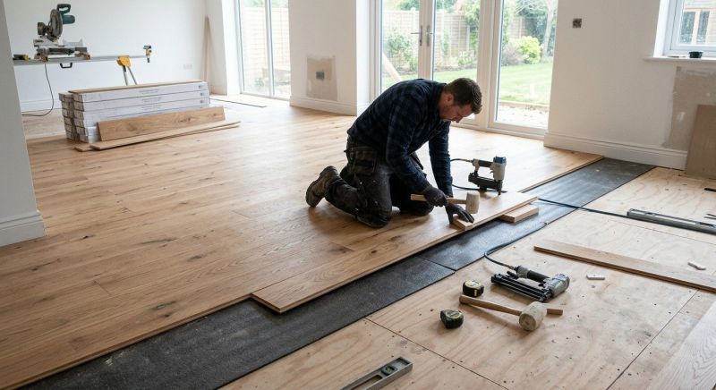 Oak Floor Installation in Krum, TX