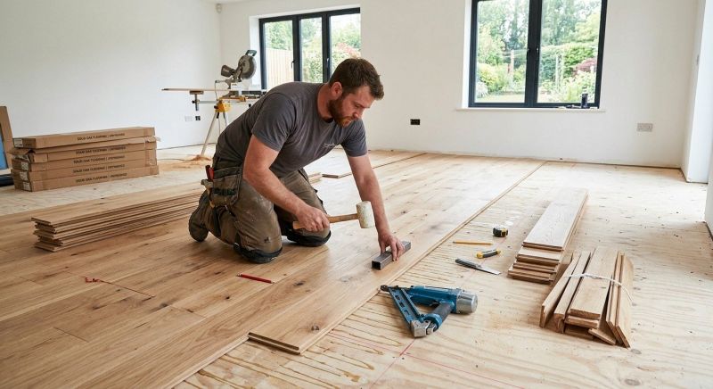 Oak Floor Installation in North Richland Hills, TX