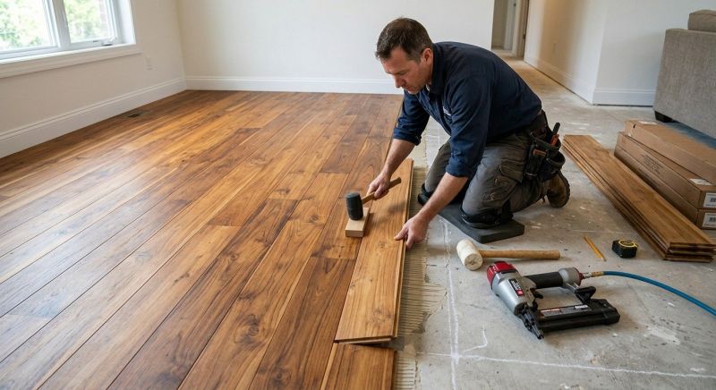 Teak Flooring Installation in Flower Mound, TX