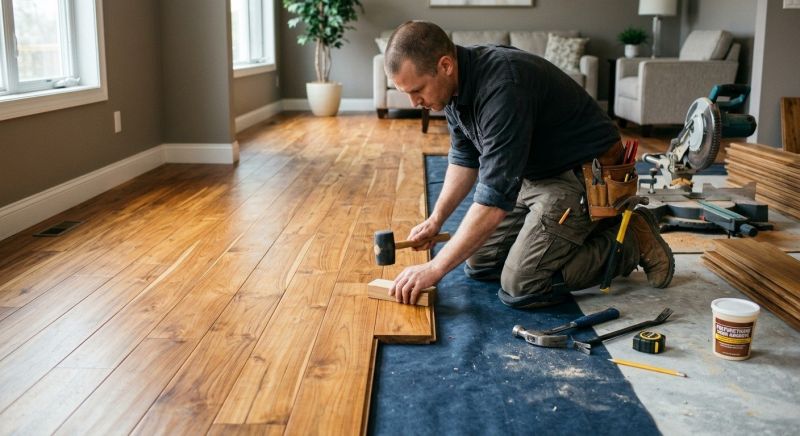Teak Flooring Installation in Flower Mound, TX