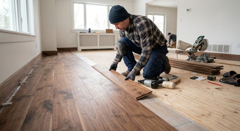 Walnut Flooring Installation in Flower Mound, TX