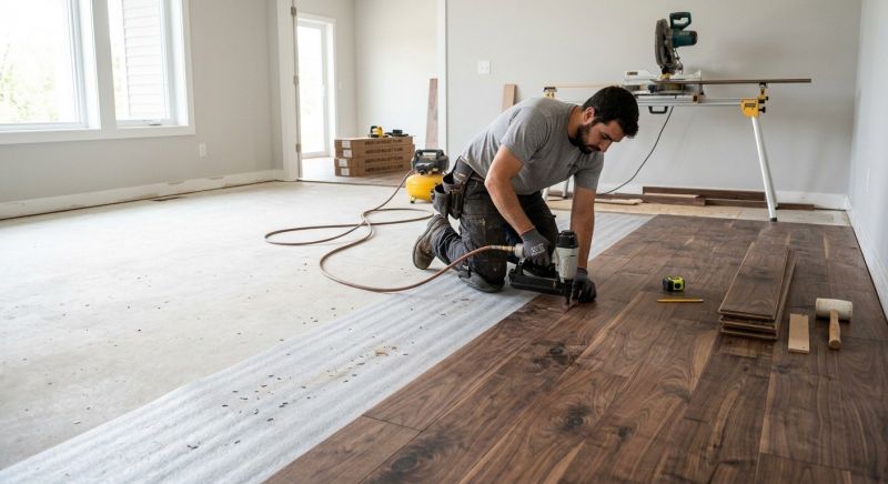 Walnut Flooring Installation in Flower Mound, TX