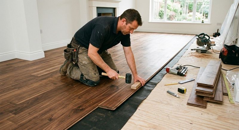 Walnut Flooring Installation in Flower Mound, TX
