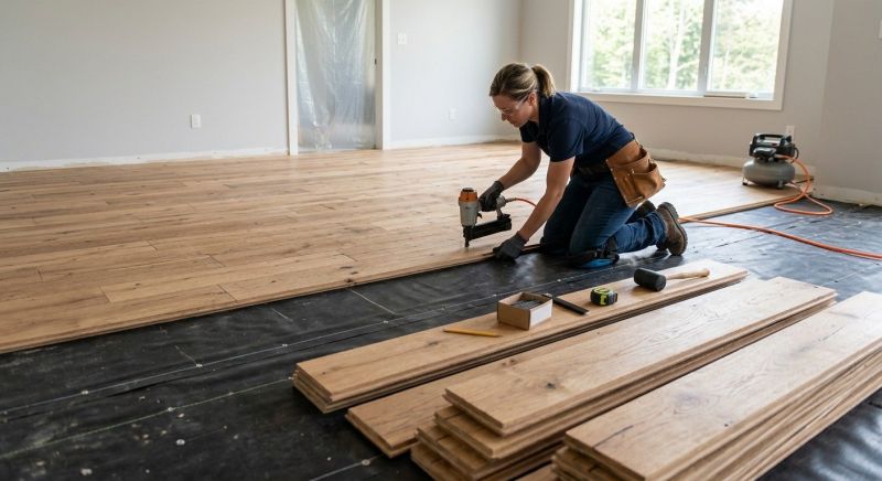 Wide Plank Floor Installation in Flower Mound, TX
