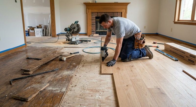 Wood Floor Replacement in Flower Mound, TX